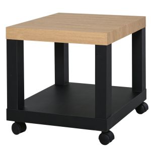 Mesa lateral 40x40x40 cm tablero de nido de abeja bicolor Homcom