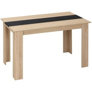 Mesa de comedor 120x69x75 cm bicolor Homcom, hogar - muebles de comedor