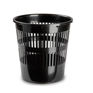 Papelera redonda 27,5 cm negra