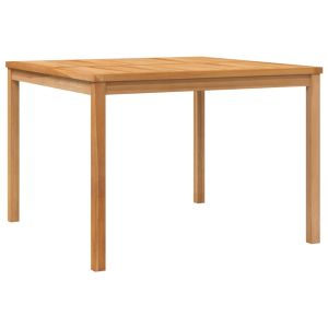vidaXL mesa de comedor de jardín madera maciza de teca 110x110x77 cm