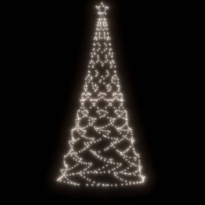 vidaXL árbol de navidad con poste de metal 500 LEDs blanco frío 3 m