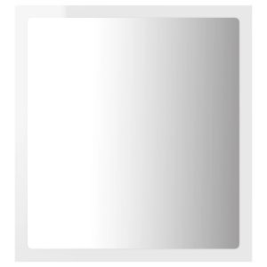 vidaXL espejo de baño acrílico blanco brillo 40x8,5x37 cm