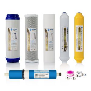 Pack 5 filtros gold osmosis inversa y membrana 75gpd vontron