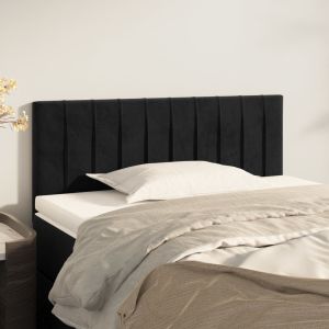 Cabecero de terciopelo negro 100x5x78/88 cm eso5487