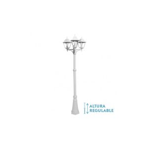 Spica street light 3xe27 aluminium / crystal white
