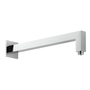 Kibath brazo de ducha soporte de pared cuadrado de 40 cm cromo brillo