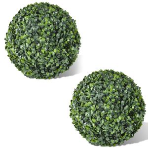 vidaXL bola de boj artificial 2 unidades 35 cm