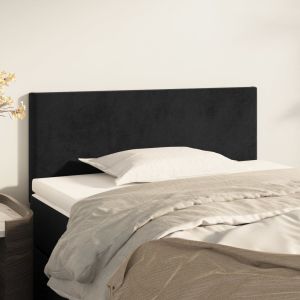 Cabecero de terciopelo negro 80x5x78/88 cm eso6335