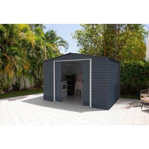 Caseta cobertizo metal jardin alpine 8x6 antracita duramax