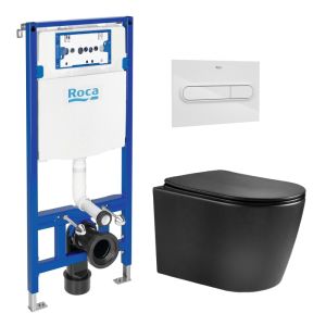 Roca duplo + pl1 blanco brillo + wc aqua nebula negro