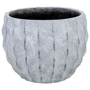 Macetero de fibra de vidrio blanco 30x30x23cm