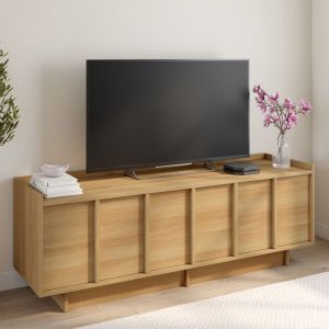 Mueble tv rosie madera haya 3 puertas - 140 cm