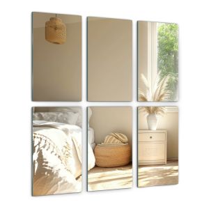 Azulejo de espejo rectangular decorativo de pared 30x16 cm