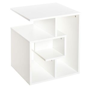 Mesilla de centro 45x40x55cm tablero de partículas color blanco Homcom