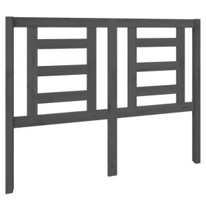 vidaXL cabecero de cama madera maciza de pino gris 126x4x100 cm