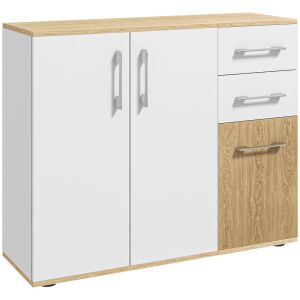 Aparador de salón 90x30x75.5 cm color blanco Homcom