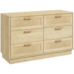 Cajonera de dormitorio 110x40x69 cm color marrón Homcom