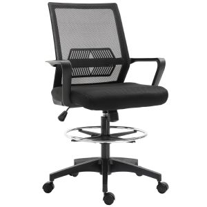 Silla de oficina tela negra 64x59x124 cm