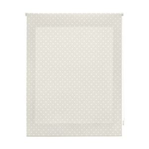 Estor enrollable premium 130x180  beige con motas blancas