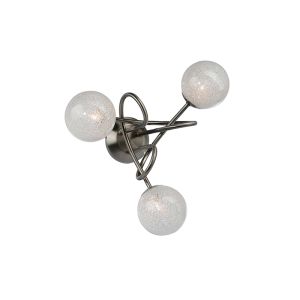 Plafón 3xg9 esfera con cristal escarchado