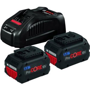 Pack de 2 baterías 18v procore 5.5ah + cargador rápido - Bosch - 1600a0214c