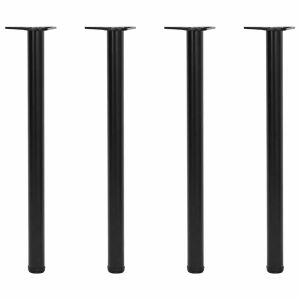 vidaXL patas de mesa ajustables en 4 alturas negro 870 mm