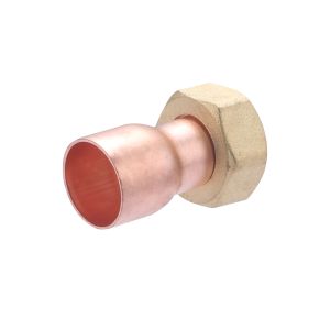 Conector recto de 2 piezas 22 mm - salida h tuerca prisionera de 3/4
