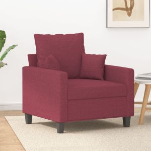 Sillón de tela rojo tinto 60 cm qweo1310