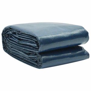 vidaXL cubierta solar de piscina de pe flotante negro y azul 800x500cm