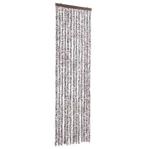 vidaXL cortina mosquitera marrón y beige chenilla 56x200 cm
