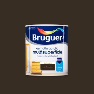 Pintura bruguer acrylic esmalte satinado marrón tosc 750 ml