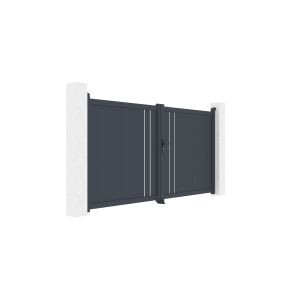 Pack puerta abatible 3m h.160cm giona + pack puerta giona a.160cm gris