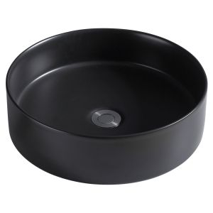 Ondee - lavabo redondo para colocar blaka - negro - 39,5cm