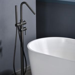Imex - grifería monomando exenta de bañera serie córcega negro mate