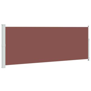 vidaXL toldo lateral retráctil para patio marrón 180x500 cm