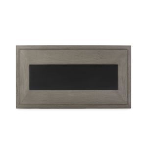 Cabecero 160x8x90 madera gris, metal negro