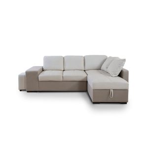 Sofa cama chaise longue stacy 250cm beige, chaise derecho