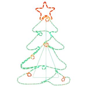 vidaXL figura de árbol de navidad con 144 LED 88x56 cm
