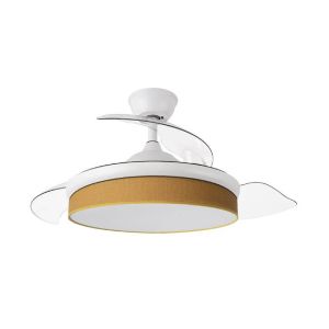 Ventilador dc moda 72w blanco/amarillo 3 aspas