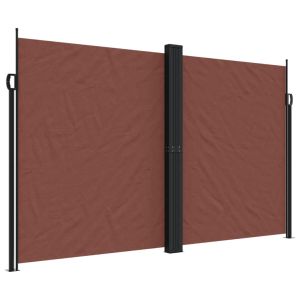 vidaXL toldo lateral retráctil marrón 200x1000 cm