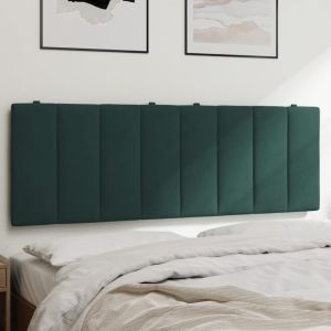 Cabecero de cama acolchado terciopelo verde oscuro 120 cm eso4754