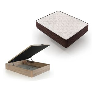 Pack canapé y colchón 105x190 beis descansin
