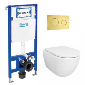 Pack roca duplo + pl10 oro cepillado + wc swiss 53 tornado ab