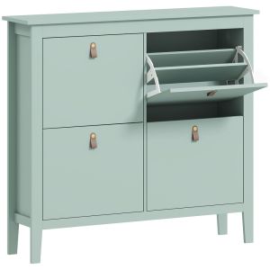 Zapatero estrecho 105x24x95.5 cm color verde Homcom