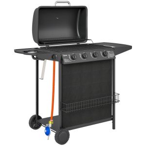 Barbacoa de ga 121x54x97 cm acero, abs Outsunny