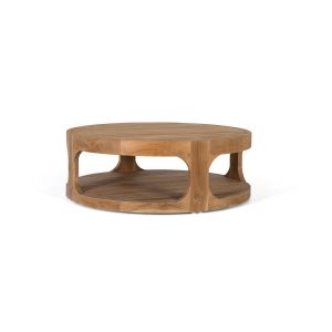Mesa de centro pistoia de madera de teca en color natural 100 cm