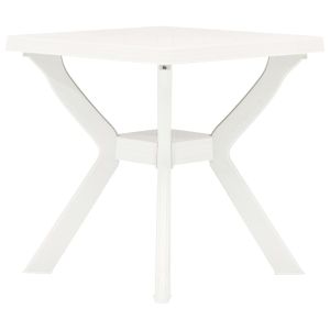 vidaXL mesa bistro blanca plástico 70x70x72 cm