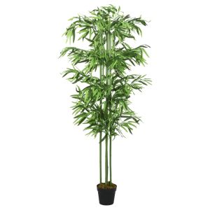 vidaXL árbol de bambú artificial con 864 hojas verde 180 cm