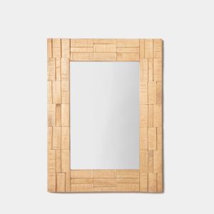 Espejo rectangular de pared 60x45 en madera de mango nicole