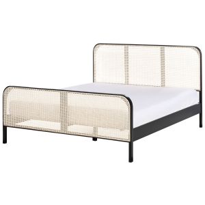 Cama madera de pino gonfaron 160 x 200 cm negro
